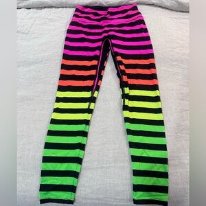 K-Deer Stripped Neon Leggings